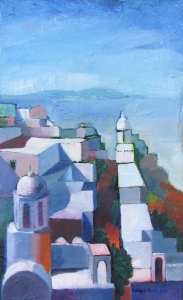 Greek island4 Oil on canvas 17"X10.5"