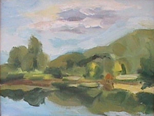 Landscape with pond