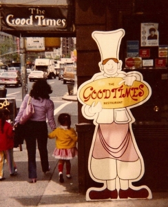Street sign for restaurant